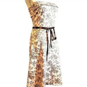 Vintage Floral Strapless Dress